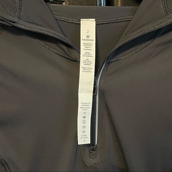 Lululemon Sleek Performance 1/2 Zip Hood • Black - Picture 3 of 10